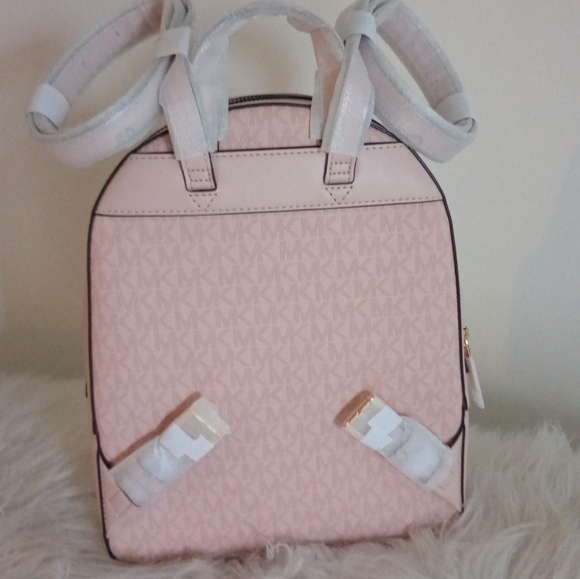 NWT Michael Kors Pink Powder Blush Jaycee Backpack With Matching Card Holder SET - Picture 6 of 8